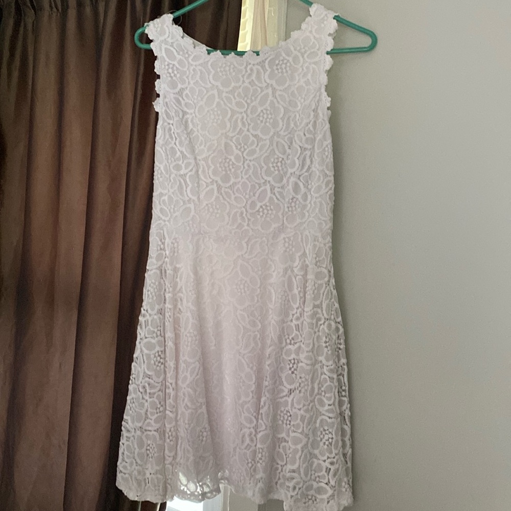 White Lace Swing Dress